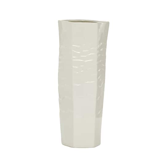 White Ceramic Contemporary Vase